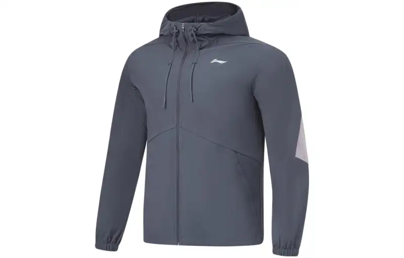 Li Ning Fitness Series Trench Coat Men's Ebony Black