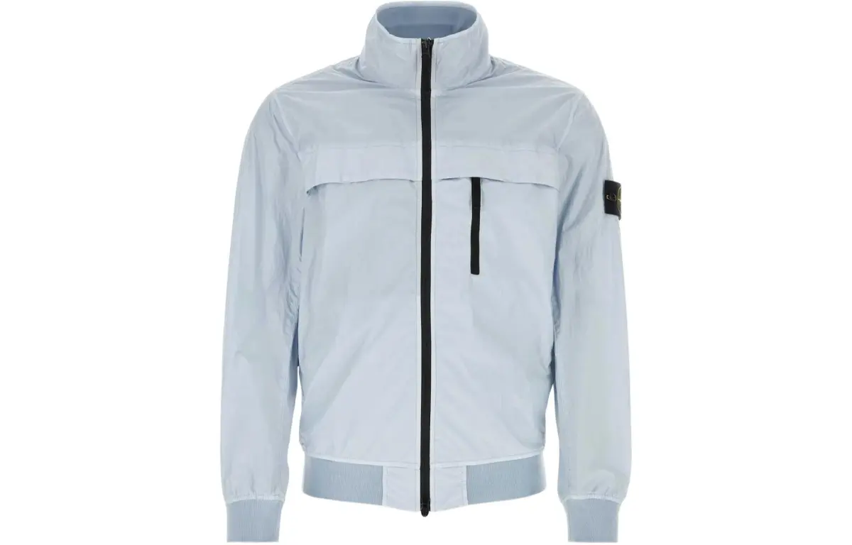 STONE ISLAND Logo Patch Zip-Up Jacket