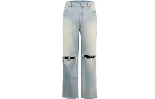 FIRE 2 COLD EGO Jeans Men's Blue Moderate Straight Fit Pants