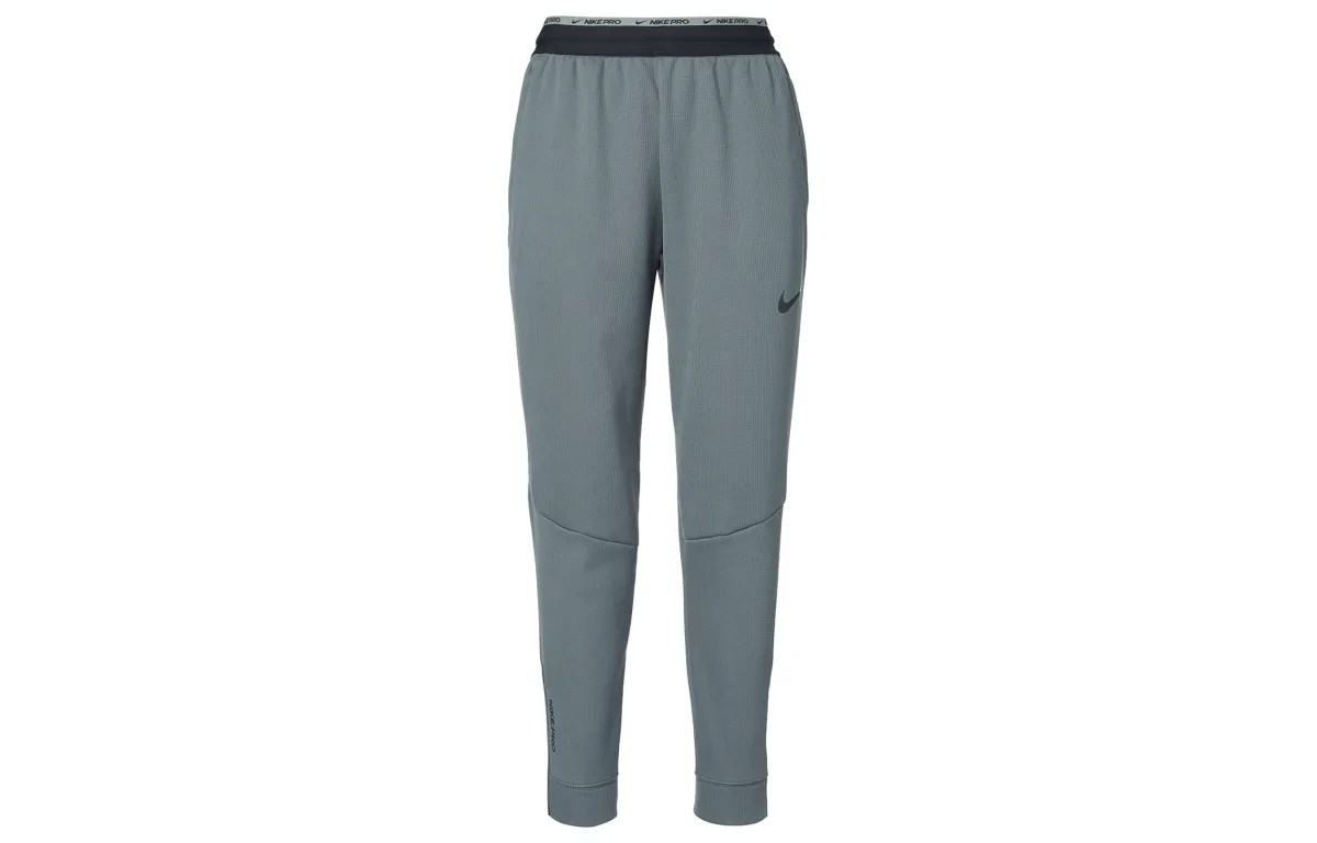 Nike Therma FIT NP TF Thermal Sphere Fleece Lined Thermal Elastic Cuff Long Socks Knitted Sweatpants Men's Dark Gray