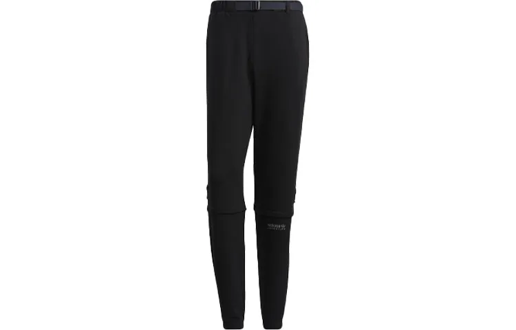 Adidas Originals Knitted Sweatpants Men's Black Moderate Cuffed Pants