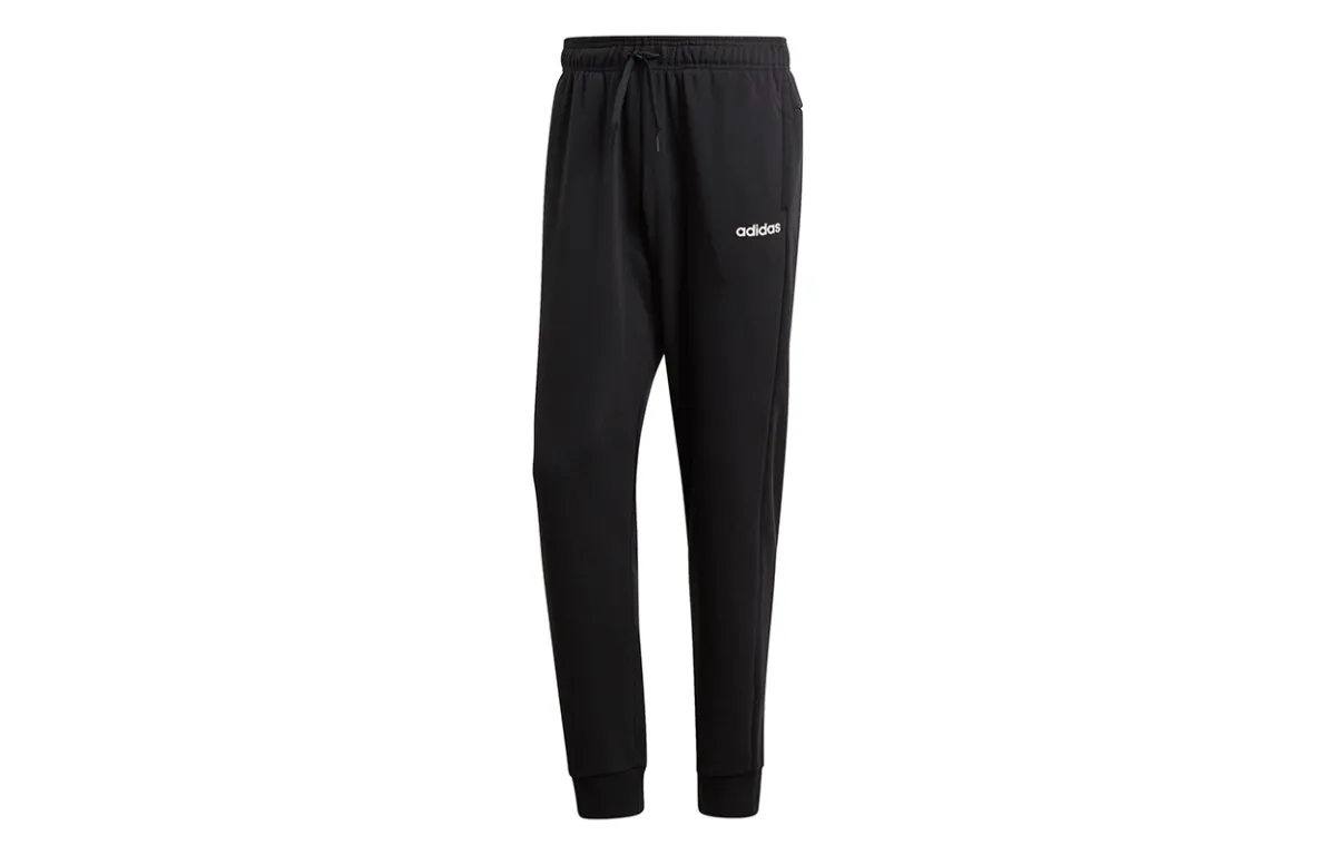 Adidas Knitted Sweatpants Men's Black Moderate Cuffed Pants
