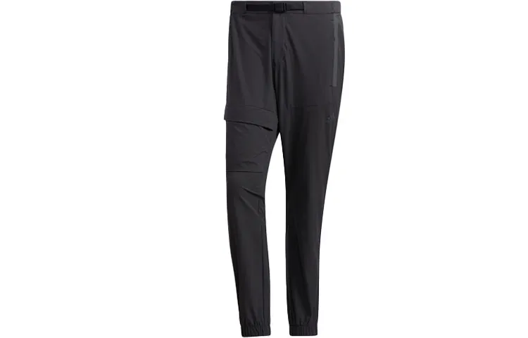 Adidas Knitted Sweatpants Men's Black Moderate Straight Fit Pants