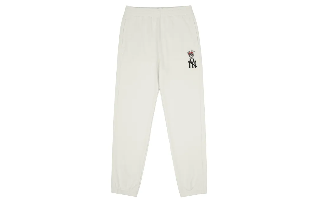 MLB New York Yankees New York Yankees Cuffed Pants Sweatpants Unisex White Gift Recommendation
