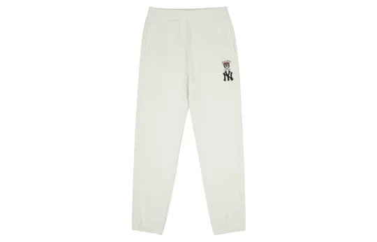 MLB New York Yankees New York Yankees Cuffed Pants Sweatpants Unisex White Gift Recommendation