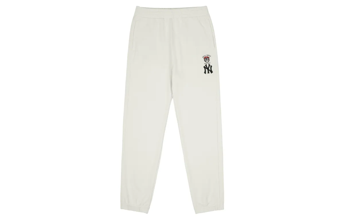 MLB New York Yankees New York Yankees Cuffed Pants Sweatpants Unisex White Gift Recommendation