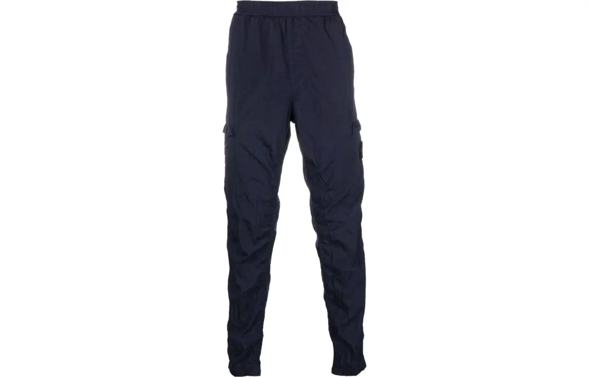 STONE ISLAND Knitted Sweatpants Men's Blue