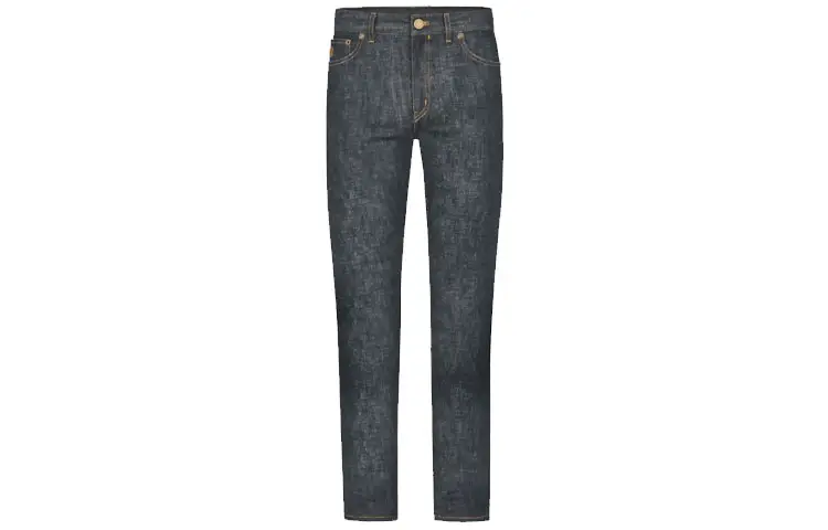 LOUIS VUITTON New Quarterly Products Of LV Jeans Men's Black Moderate Straight Fit Pants