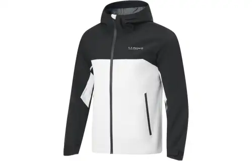 Li Ning Lotus Leaf Trench Coat Men's Black/Ivory
