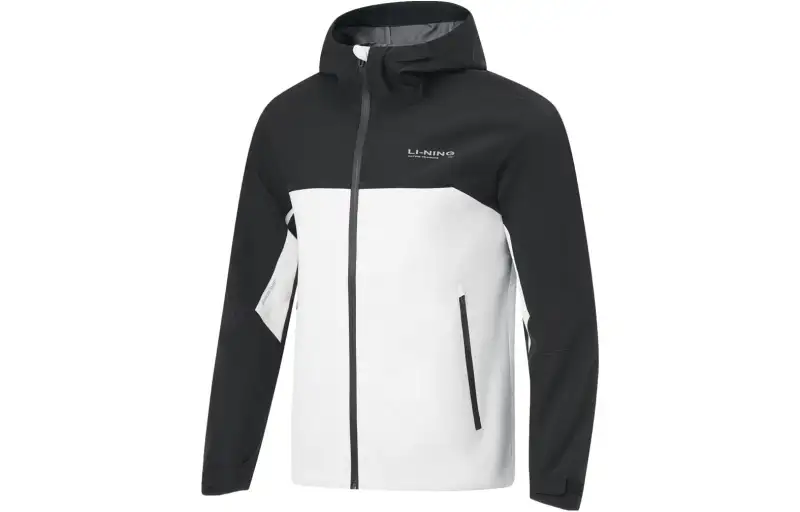 Li Ning Lotus Leaf Trench Coat Men's Black/Ivory