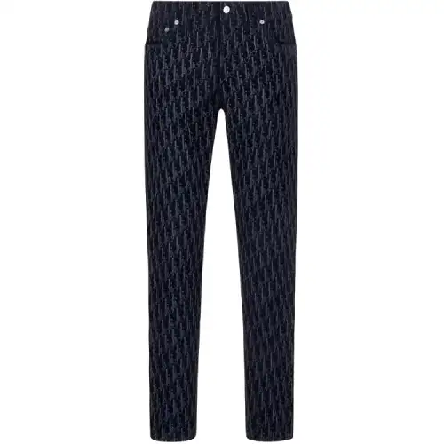 DIOR Jeans Men's Blue Moderate Straight Fit Pants