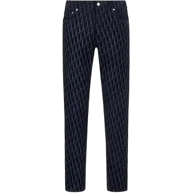 DIOR Jeans Men's Blue Moderate Straight Fit Pants