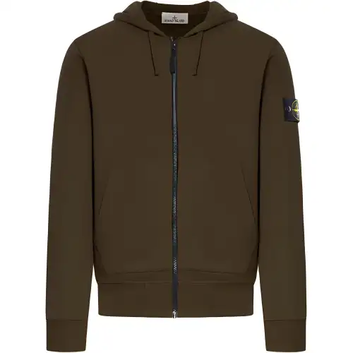 STONE ISLAND Compass Patch Zip Up Hoodie