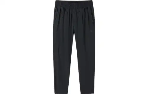 ANTA Variety Training Collection Knitted Sweatpants Men's Black Moderate Cuffed Pants