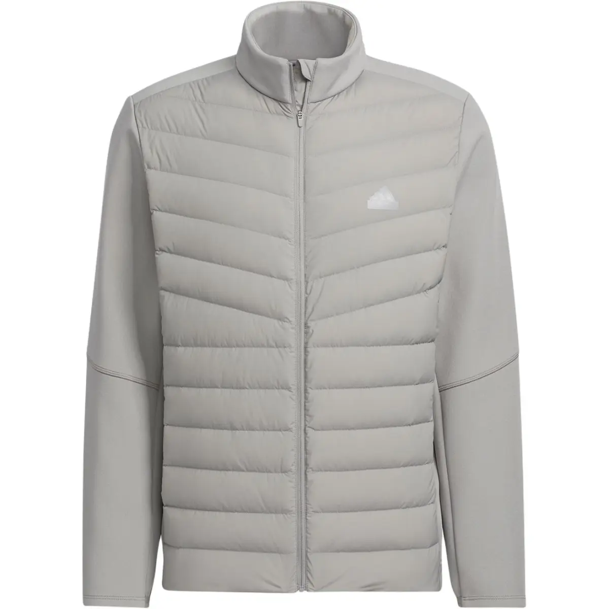 Adidas Down Jackets Men's Gray Stand Collar Moderate Quilted Down Jacket