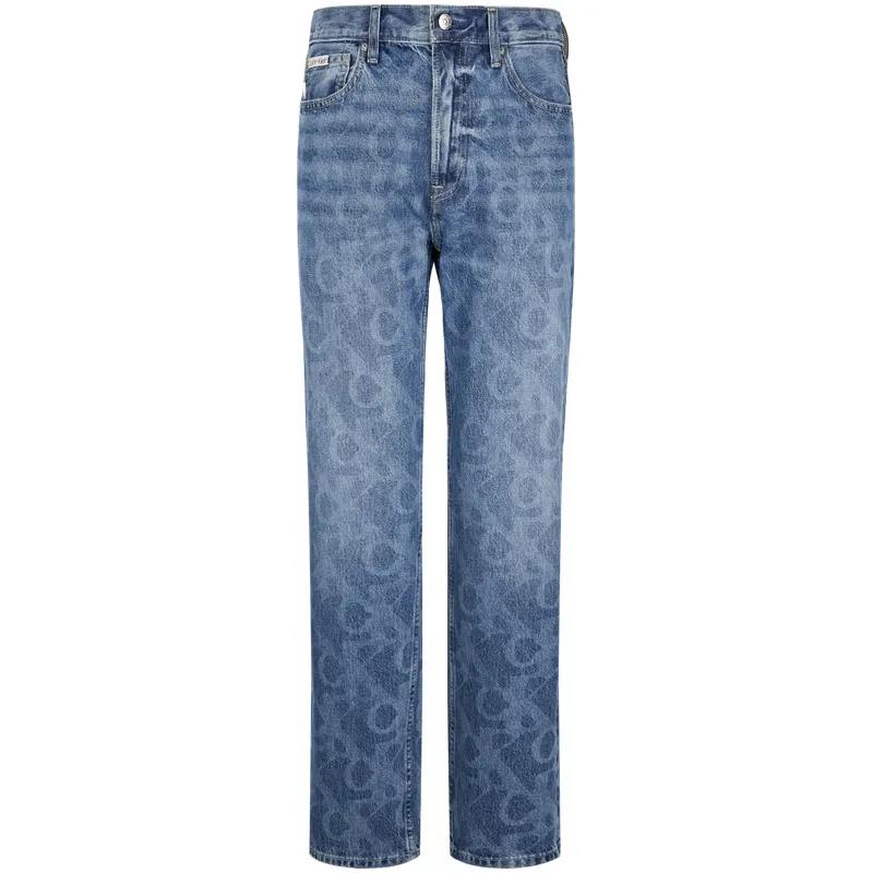 Calvin Klein Straight Fit Jeans Men's XEB-Denim Blue Moderate Straight Fit Pants