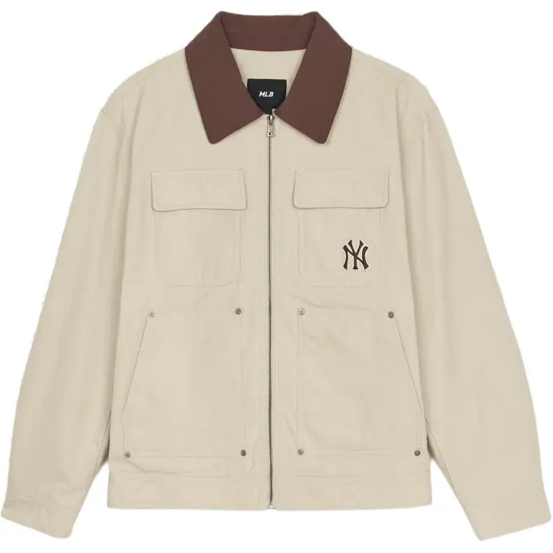 MLB New York Yankees Jacket Unisex Hemp Sand Brown