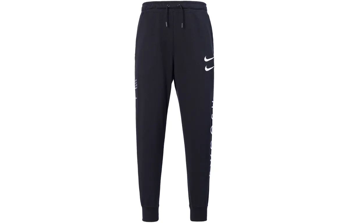 Nike Knitted Sweatpants Men's Black Moderate Straight Fit Pants