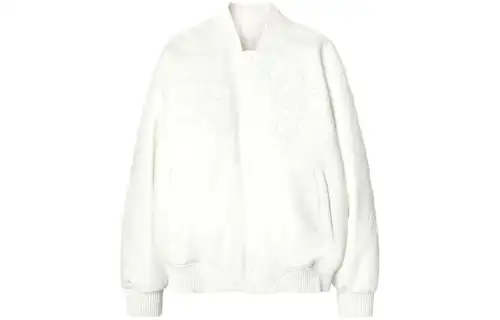 Off- Natlover patch-detail bomber jacket
