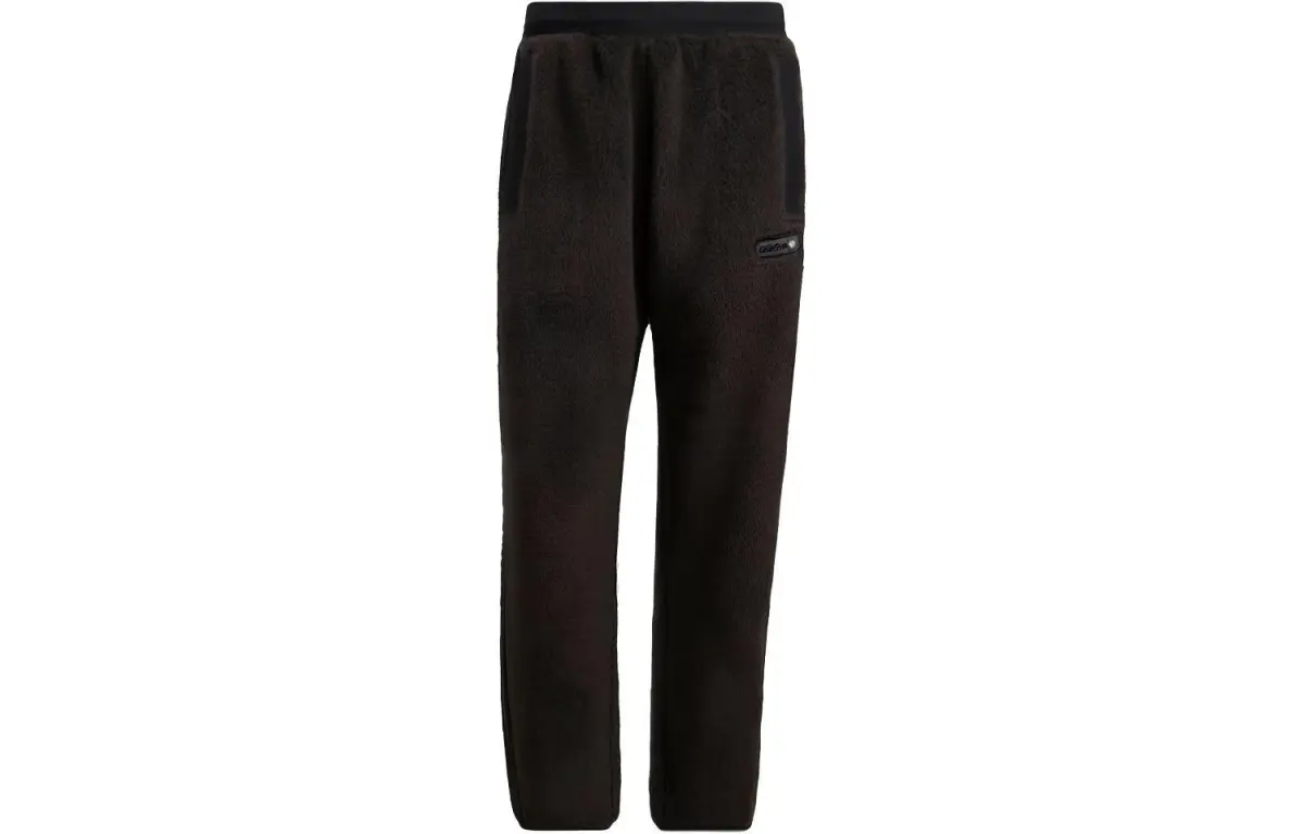 Adidas Originals Knitted Sweatpants Men's Black Thickened Cuffed Pants