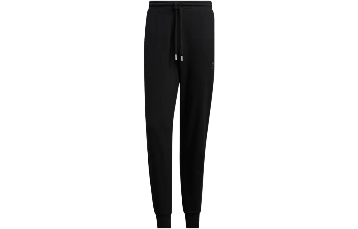 Adidas Originals Knitted Sweatpants Men's Black Moderate Cuffed Pants