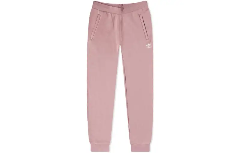 Adidas Originals Knitted Sweatpants Men's Pink Moderate Cuffed Pants