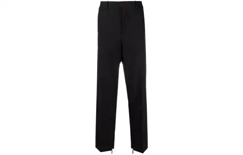 OFF WHITE Dinosaur Series Casual Pants Men's Black Moderate Straight Fit Pants