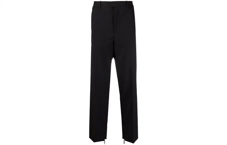 OFF WHITE Dinosaur Series Casual Pants Men's Black Moderate Straight Fit Pants