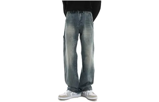 Voguo Relay Jeans Unisex Blue Moderate Straight Fit Pants