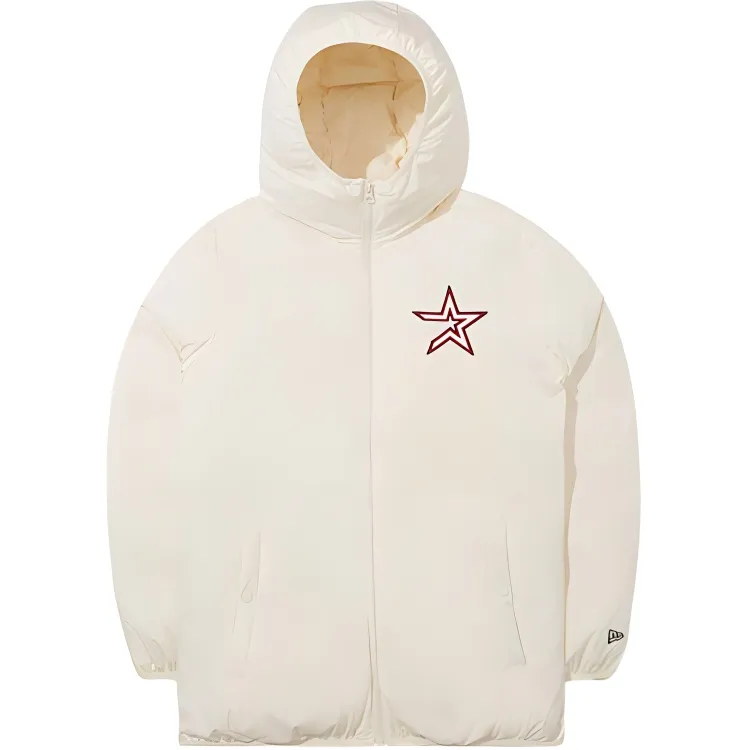 New Era Down Jacket Unisex Ivory White