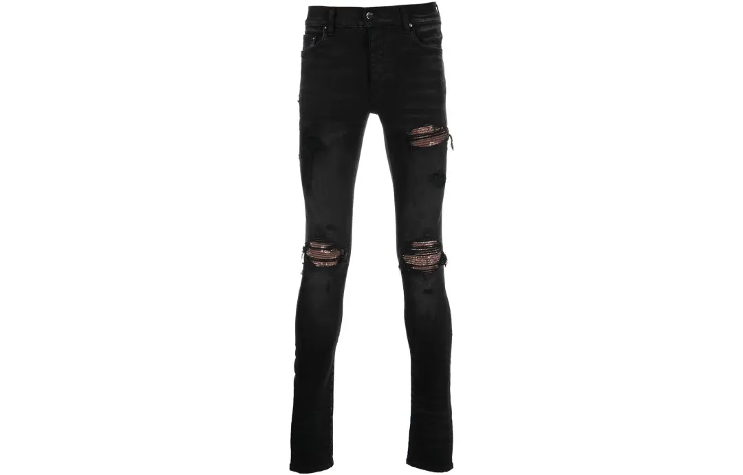 AMIRI MX1 Bandana Destroyed Skinny Fit Jeans