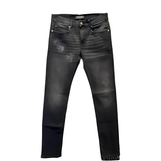 VERSACE Stretch Embroidered Logo Jeans