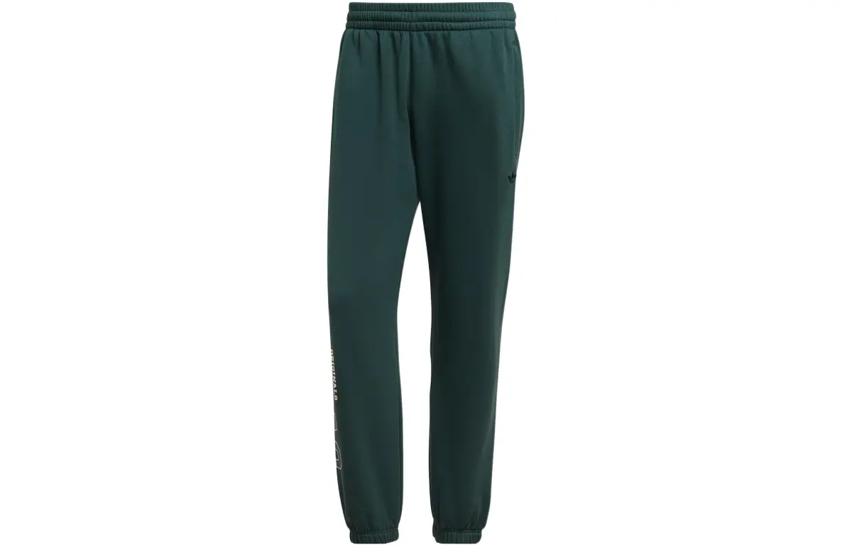 Adidas Originals Knitted Sweatpants Men's Green Moderate Cuffed Pants