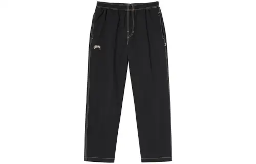 Stussy Casual Pants Men's Black Moderate Straight Fit Pants