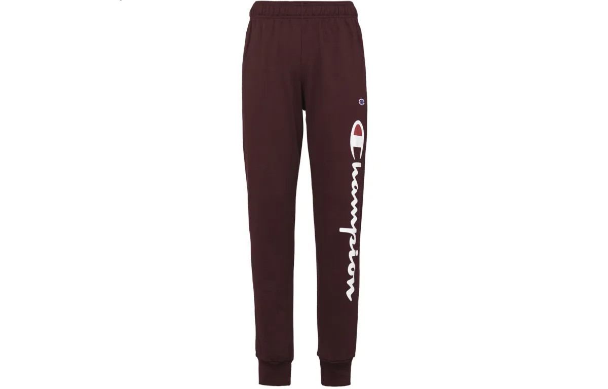 Champion Knitted Sweatpants Men's Burgundy Thickened Cuffed Pants