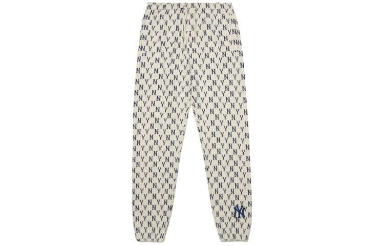 MLB Monogram MLB Basic Logo Knitted Sweatpants Unisex Cream