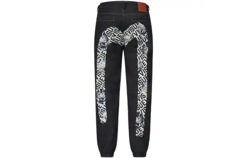 EVISU Jeans Men's Denim Blue Moderate Cuffed Pants
