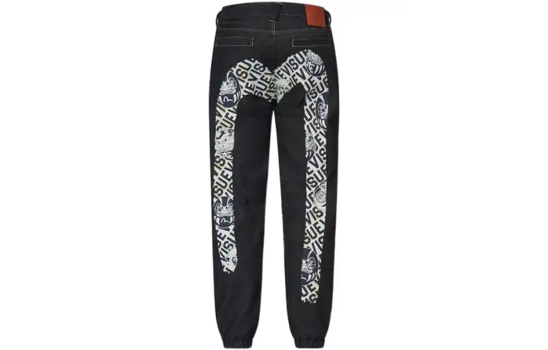 EVISU Jeans Men's Denim Blue Moderate Cuffed Pants