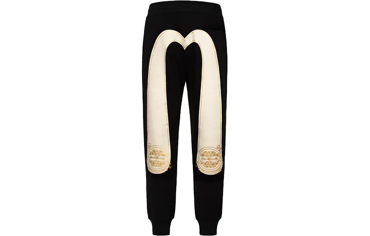 EVISU Knitted Sweatpants Men's Black