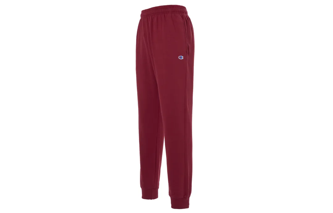 Champion Knitted Sweatpants Men's Burgundy Thickened Cuffed Pants