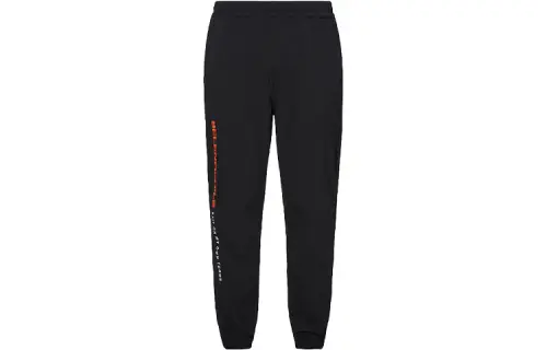 EVISU Knitted Sweatpants Men's Black Moderate Cuffed Pants