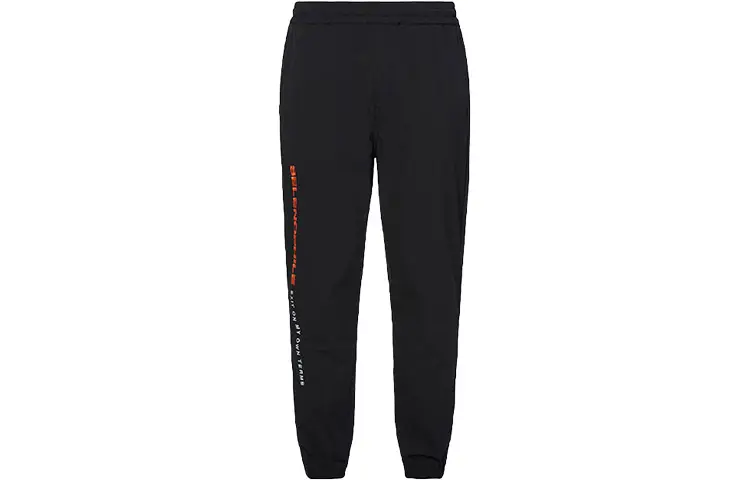 EVISU Knitted Sweatpants Men's Black Moderate Cuffed Pants