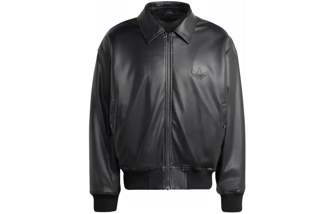 adidas originals Chaqueta Classic Street Embossed Leather Jacket Black
