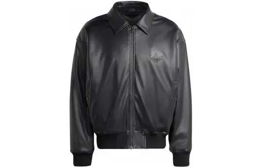 adidas originals Chaqueta Classic Street Embossed Leather Jacket Black