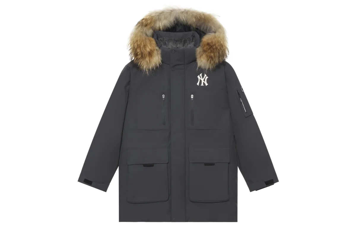 MLB New York Yankees Basic Collection FW24 Down Jacket Unisex Charcoal Gray
