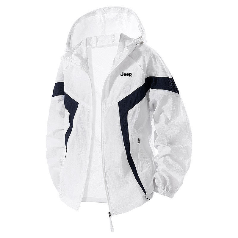 Jeep Universal travel sports climbing jeep, adjustable ultra light breathable quick dry waterproof cooling UV sun protection clothing with hood for men and women, oversize, with your logo imprint, UV protection