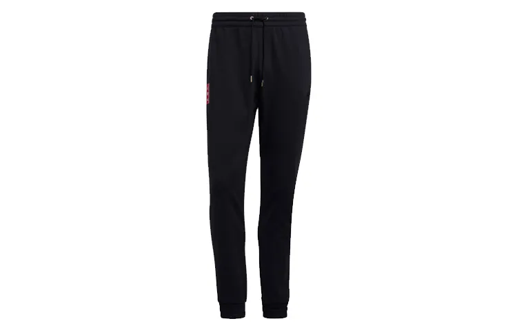 Adidas Knitted Sweatpants Men's Black Moderate Cuffed Pants