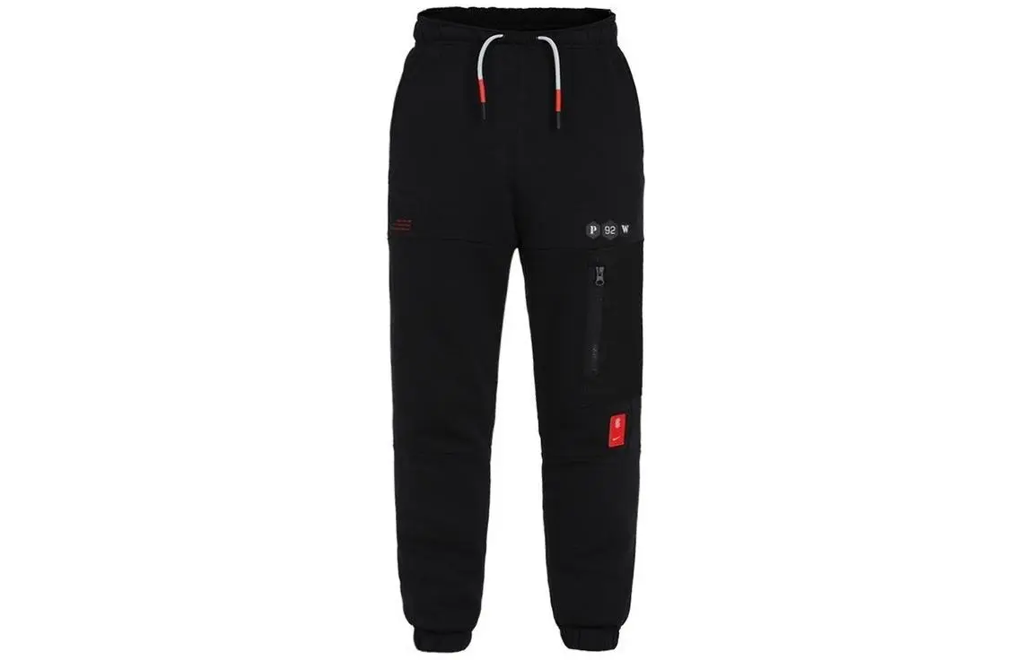 Nike Knitted Sweatpants Men's Black Thickened Cuffed Pants