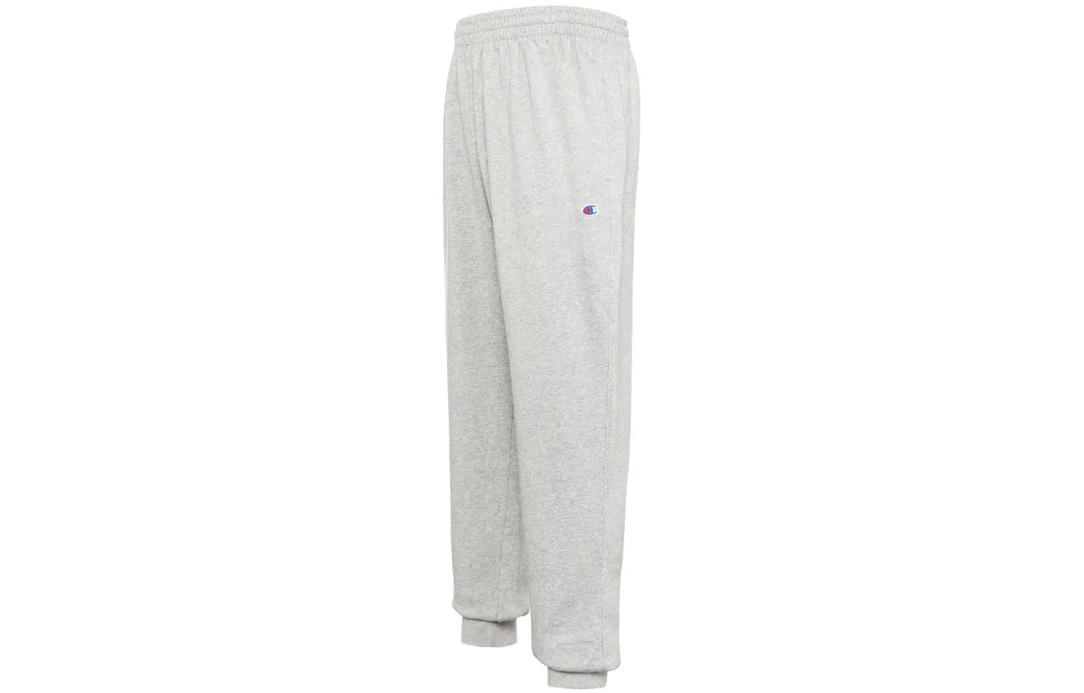 Champion FW21 Champion Small Logo Solid Color Fleece Lined Sweatpants US Version Men's Gray