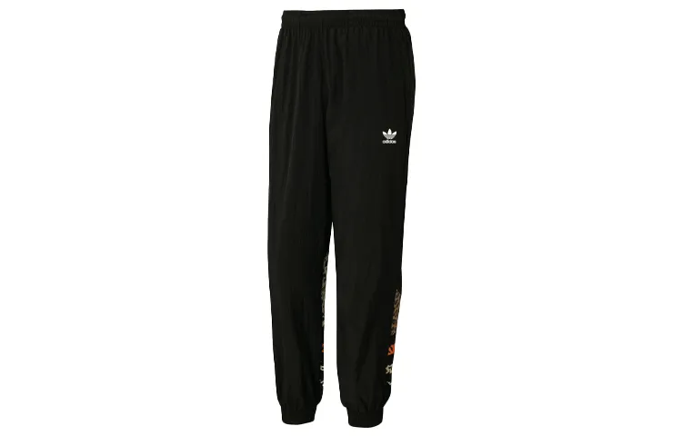 Adidas Originals Knitted Sweatpants Men's Black Moderate Cuffed Pants